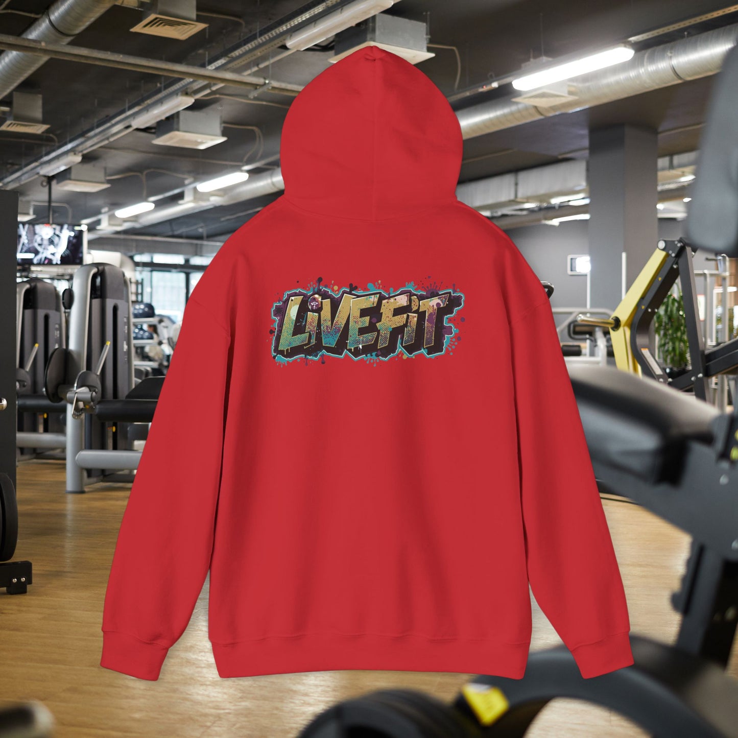 Live Fit Hoodie - Unisex Heavy Blend Sweatshirt - Fitness Enthusiasts -  Gym Wear - Workout Apparel -  Active Lifestyle -  Gift for Him/Her -