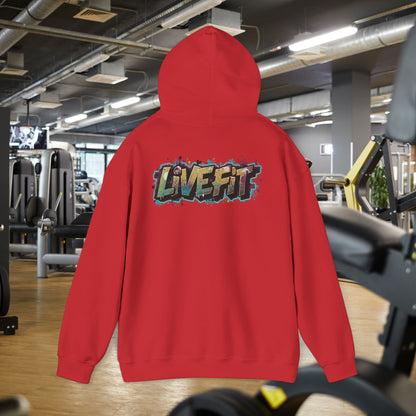 Live Fit Hoodie - Unisex Heavy Blend Sweatshirt - Fitness Enthusiasts -  Gym Wear - Workout Apparel -  Active Lifestyle -  Gift for Him/Her -