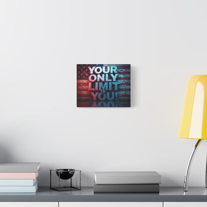 Motivational Wall Art Canvas, Your Only Limit Is You! Inspirational Decor for Home Office, Inspirational Gift, American Flag, Limitless Living, Personal [...]