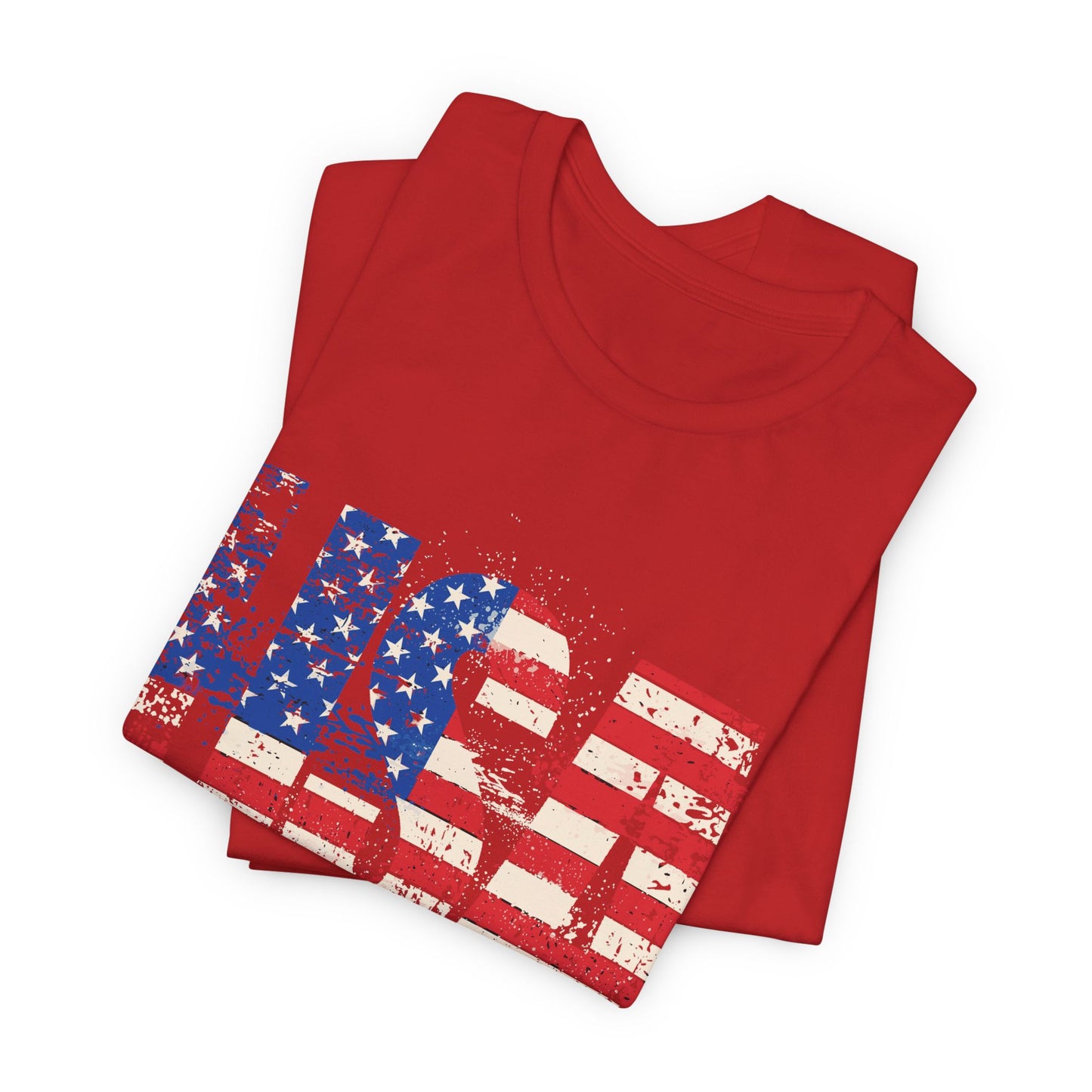 USA - Red White Blue - American Flag - Classic Unisex Tee - Holiday Gift - Patriotic Pride