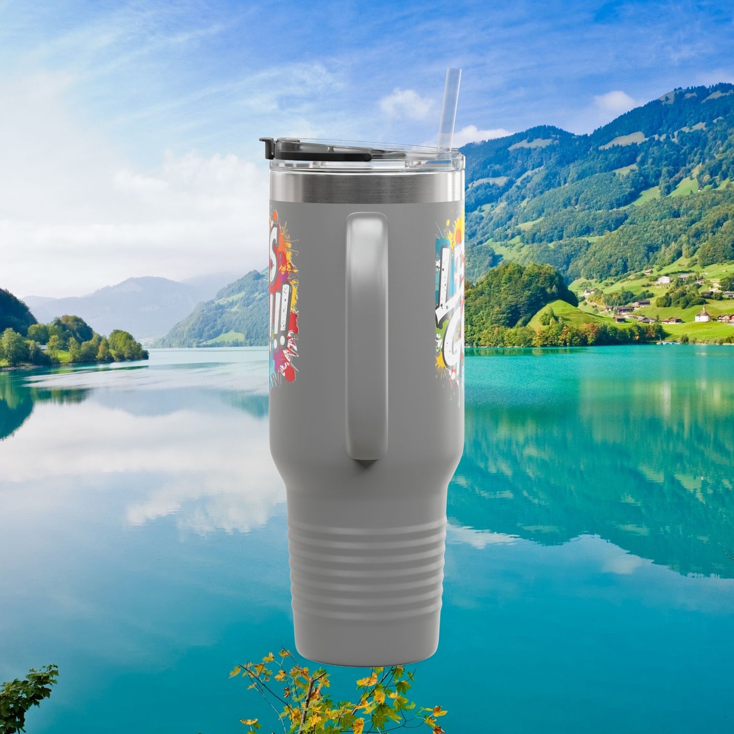 💥 Vibrant   💥 Stylish    💥 Motivational     💥 Insulated   💥 Stainless Steel   💥 Travel Mug  40oz    💥  Let's Do This!  💥 Inspiring Print   💥 Hot or Cold   💥 Birthday Gift 💥 Holiday Gift   💥Graduation Gift   💥 Dishwasher Safe Top Rack 💥