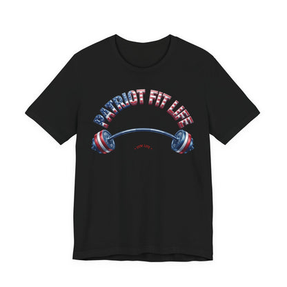 Patriot Fit Life Gym Life T-Shirt | American Flag Barbell Tee – LIVE FIT