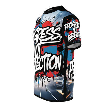 💥 Progress Not Perfection  💥  Stylish   Print  💥  Unisex Graphic Tee 💥  Bold Street Art Design 💥   Motivational Style  💥  Sizes  US  S-3XL  💥