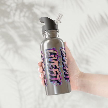 Stylish - Live Fit Stainless Steel Water Bottle - Motivational 20oz Travel Flask -  Fitness Hydration Drink-ware -  Sports Water Container -  [...]