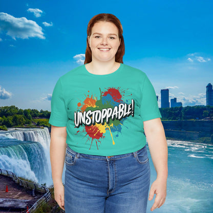 Unstoppable Design Tee - Vintage  Retro  Unisex  Tee - Classic  T-Shirt - Graphic Tee - Casual  Shirt - Short  Sleeve  Shirt
