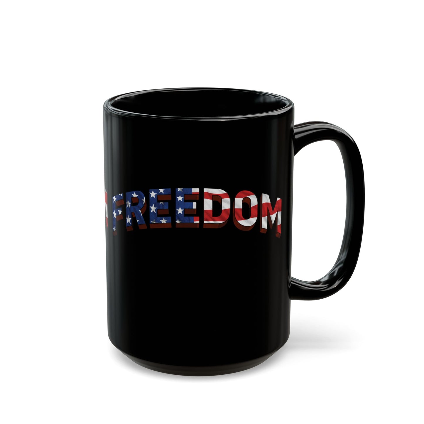 FREEDOM Mug | Patriotic American Flag Stars & Stripes Coffee Cup
