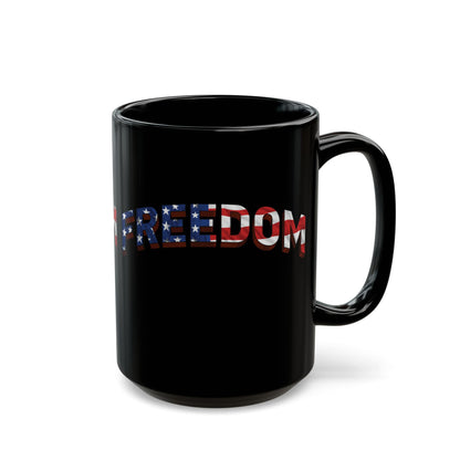 FREEDOM Mug | Patriotic American Flag Stars & Stripes Coffee Cup