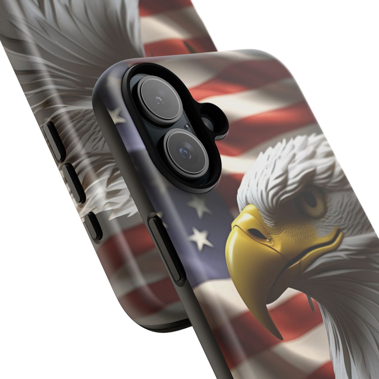 Tough Phone Cases - Patriotic - American Flag Eagle Design - Red White & Blue - Multiple Sizes -