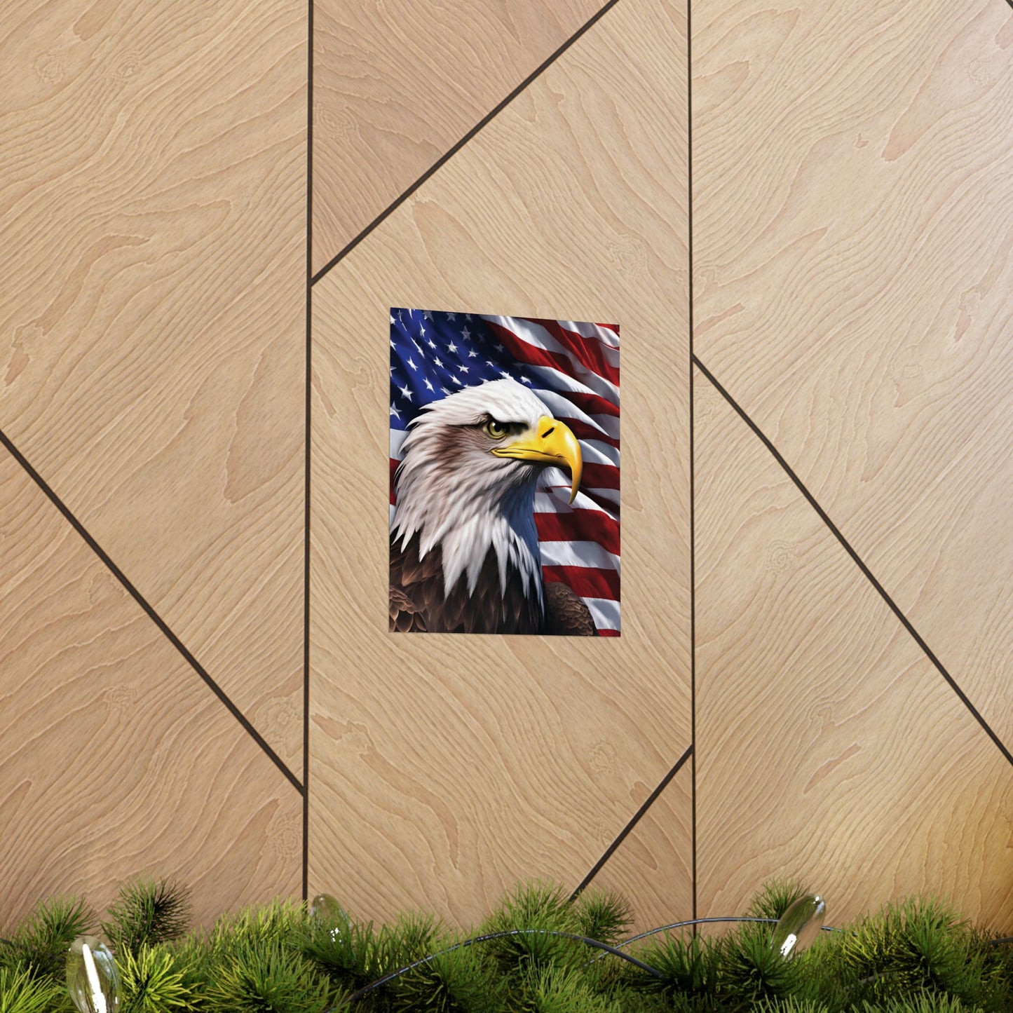 💥 Patriotic 💥 Bald Eagle 💥 Red White & Blue 💥 Wall Art 💥 Matte  💥 Vertical Poster 💥