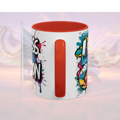 Vibrant   Ceramic  Mug    Inspirational      Let's Go!     Graffiti  Mug      Coffee Mug        Progress  Not  Perfection   Sizes   11oz  &  15oz    Birthday Gift   Graduation Gift    8  Different  Color Options