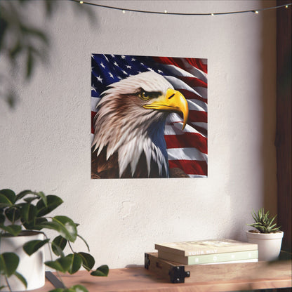 💥 Patriotic 💥 Bald Eagle 💥 Red White & Blue 💥 Wall Art 💥 Matte  💥 Vertical Poster 💥