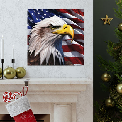 💥 Patriotic 💥 Bald Eagle 💥 Red White & Blue 💥 Wall Art 💥 Matte  💥 Vertical Poster 💥