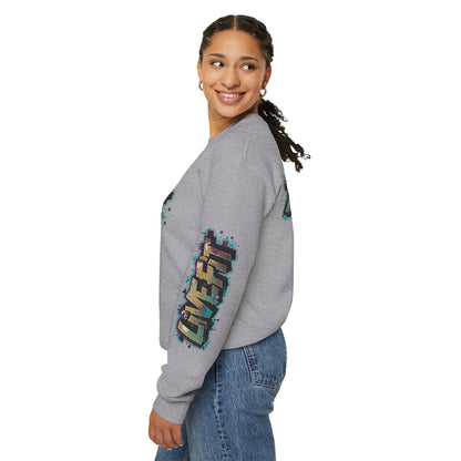 Live Fit Crewneck Sweatshirt - Trendy Fitness Apparel -  Unisex Casual Wear -  Sports Gift -  Workout Fashion -  Street Style Sweatshirt -