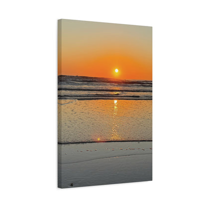 Stunning Sunset Beach Canvas Print, Ocean Decor, Wall Art, Home Decor, Coastal Artwork for Living Room