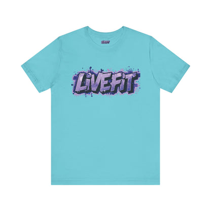 Live Fit Unisex Tee -  Fitness Shirt -  Motivational Graphic Tee -  Workout Apparel -  Casual Wear -  Gift for Gym Lovers -  Active Lifestyle -