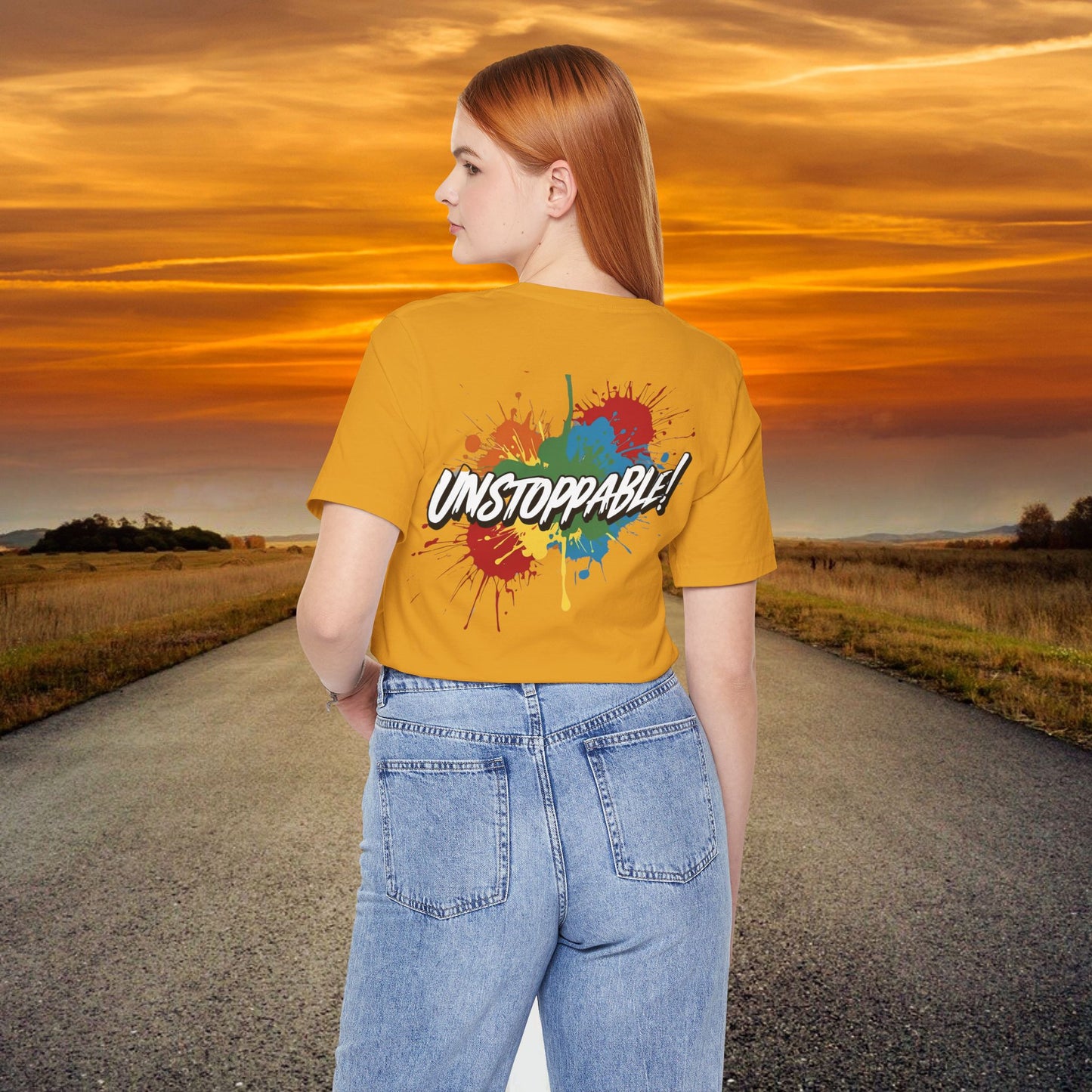 Unstoppable Design Tee - Vintage  Retro  Unisex  Tee - Classic  T-Shirt - Graphic Tee - Casual  Shirt - Short  Sleeve  Shirt