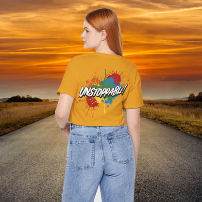 Unstoppable Design Tee - Vintage  Retro  Unisex  Tee - Classic  T-Shirt - Graphic Tee - Casual  Shirt - Short  Sleeve  Shirt