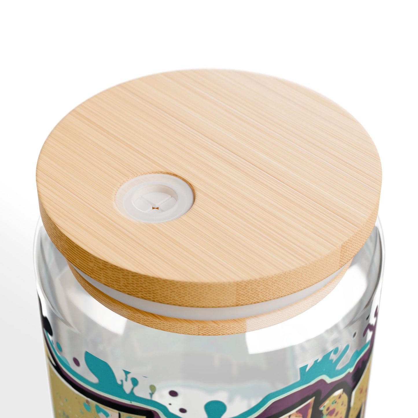 LIVE FIT - Graffiti Art Sipper Glass - 16oz - Unique Drinkware - Cool Gift - Summer Beverage - Eco-Friendly - Stylish Decor