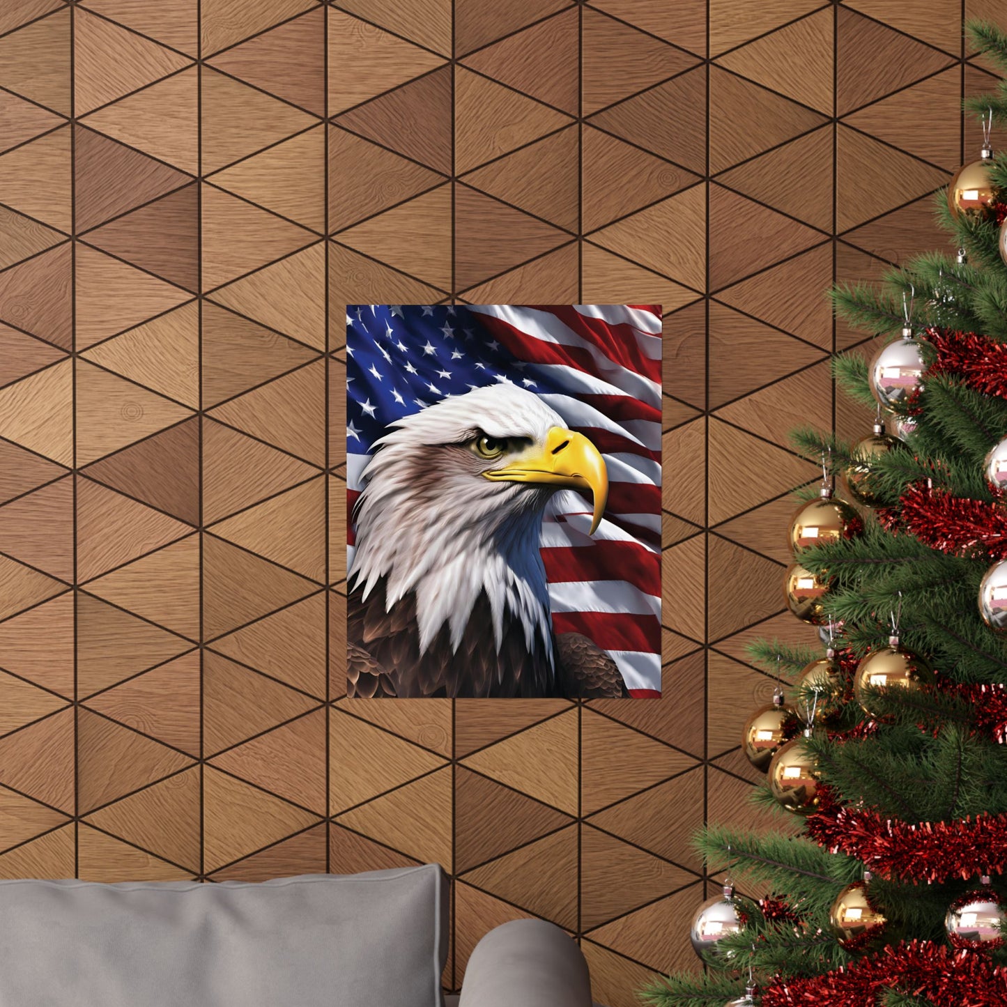 💥 Patriotic 💥 Bald Eagle 💥 Red White & Blue 💥 Wall Art 💥 Matte  💥 Vertical Poster 💥