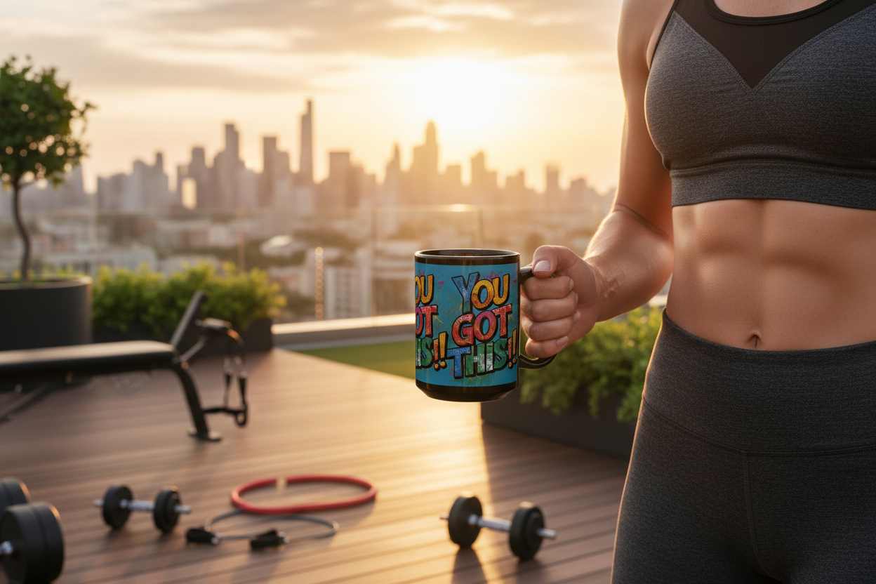 You Got This! Motivational Black Mug - Gym Lover Gift - 11oz