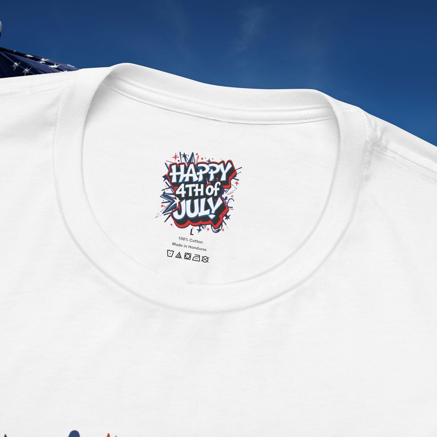Happy 4th Of July Unisex Jersey Short Sleeve Tee, Independence Day T-Shirt, Patriotic Shirt, Red White Blue Tee, USA Celebration Top