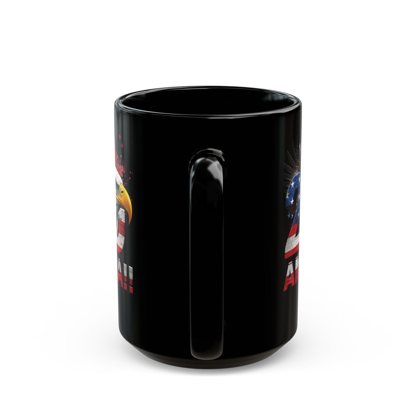 Happy 250th Birthday America Mug | 1776-2026 Patriotic Eagle Flag Black Coffee Cup