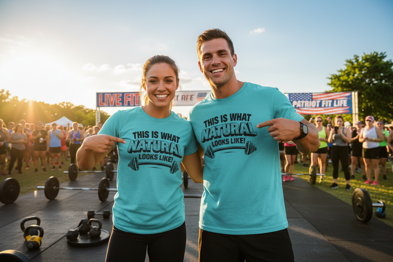 Funny Gym Weightlifting T-Shirt | This Is What Natural Looks Like Tee