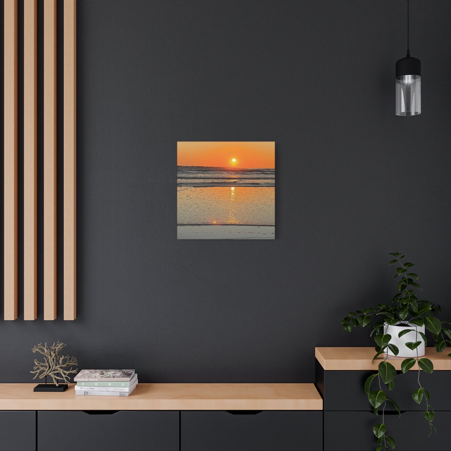 Stunning Sunset Beach Canvas Print, Ocean Decor, Wall Art, Home Decor, Coastal Artwork for Living Room