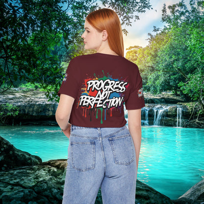 💥 Vibrant   💥   Eye-catching   💥   Motivational    💥 All  Over Print   💥 Unisex T-shirt  💥   Progress  Not  Perfection   💥  Art-Inspired   💥  Apparel  💥  Sizes  XS  x  4XL 💥