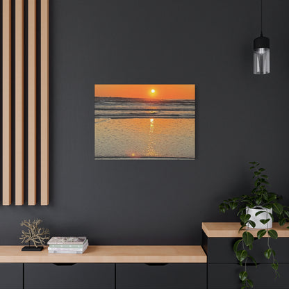 Stunning Sunset Beach Canvas Print, Ocean Decor, Wall Art, Home Decor, Coastal Artwork for Living Room