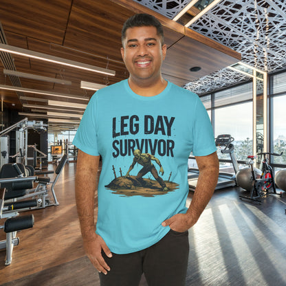 Leg Day Survivor Tee, Fitness Shirt, Workout Apparel, Gym Gift, Unisex Graphic Tee