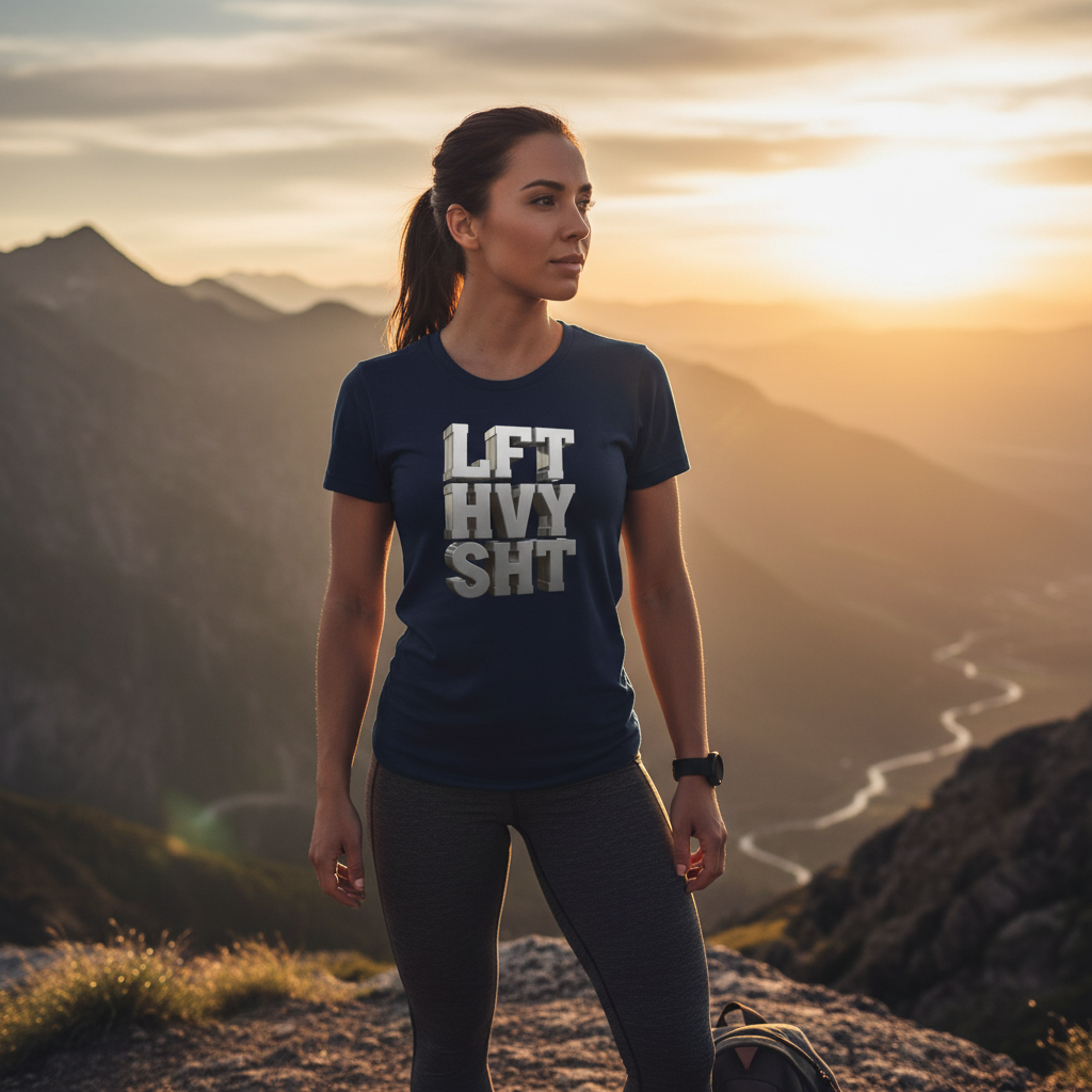 Lift Heavy Shit - LFT HVY SHT - 3D Gym T-Shirt - Bold Weightlifting Tee