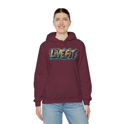 Live Fit Hoodie - Unisex Heavy Blend Sweatshirt - Fitness Enthusiasts -  Gym Wear - Workout Apparel -  Active Lifestyle -  Gift for Him/Her -