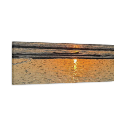 Stunning Sunset Beach Canvas Print, Ocean Decor, Wall Art, Home Decor, Coastal Artwork for Living Room