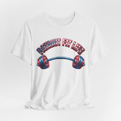 Patriot Fit Life T-Shirt | American Flag Barbell Arch Gym Tee – LIVE FIT