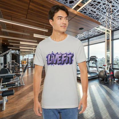 Live Fit Unisex Tee -  Fitness Shirt -  Motivational Graphic Tee -  Workout Apparel -  Casual Wear -  Gift for Gym Lovers -  Active Lifestyle -