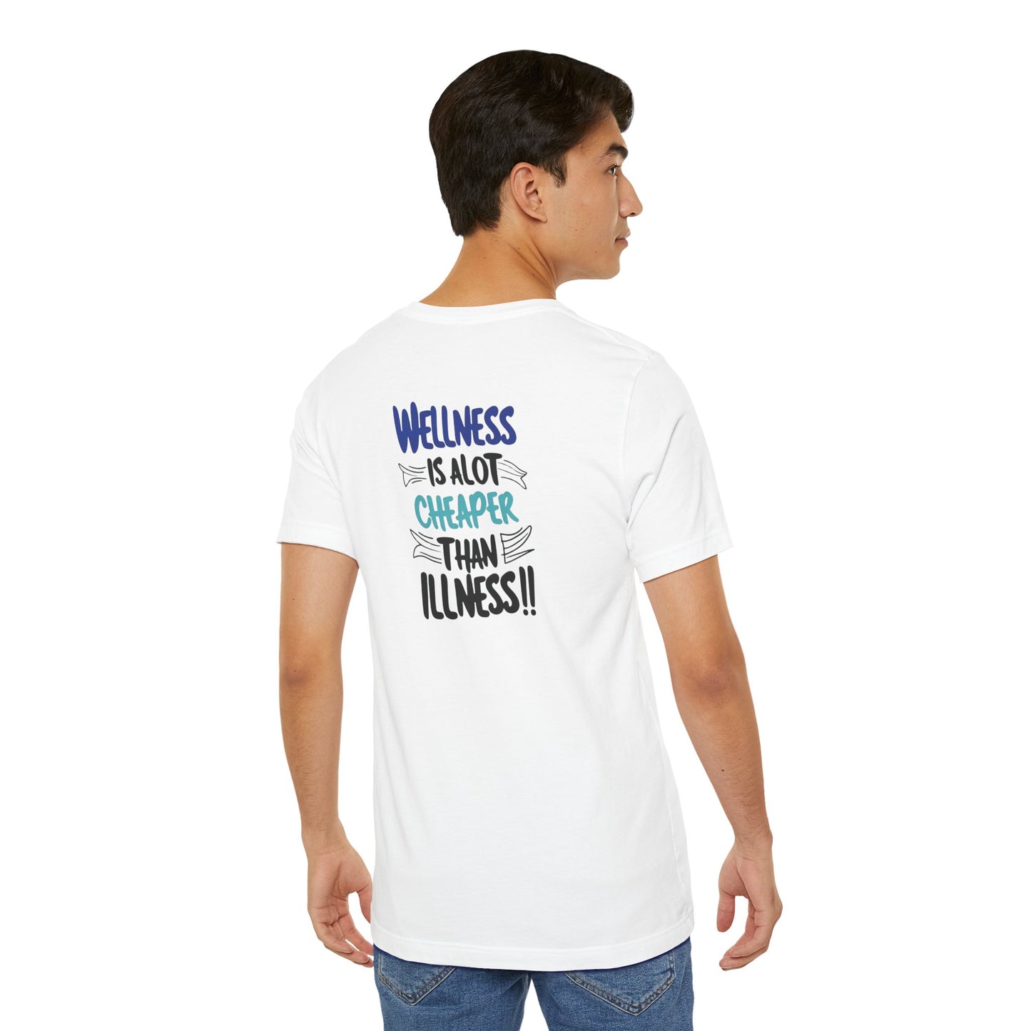 Wellness Awareness Unisex Tee - Wellness Is Alot Cheaper Than Illness!! - Design - S - 3XL - Motivational Health T-Shirt for Self-Care Enthusiasts - Gift for Wellness Events - Positive Vibe Shirt -  [...]