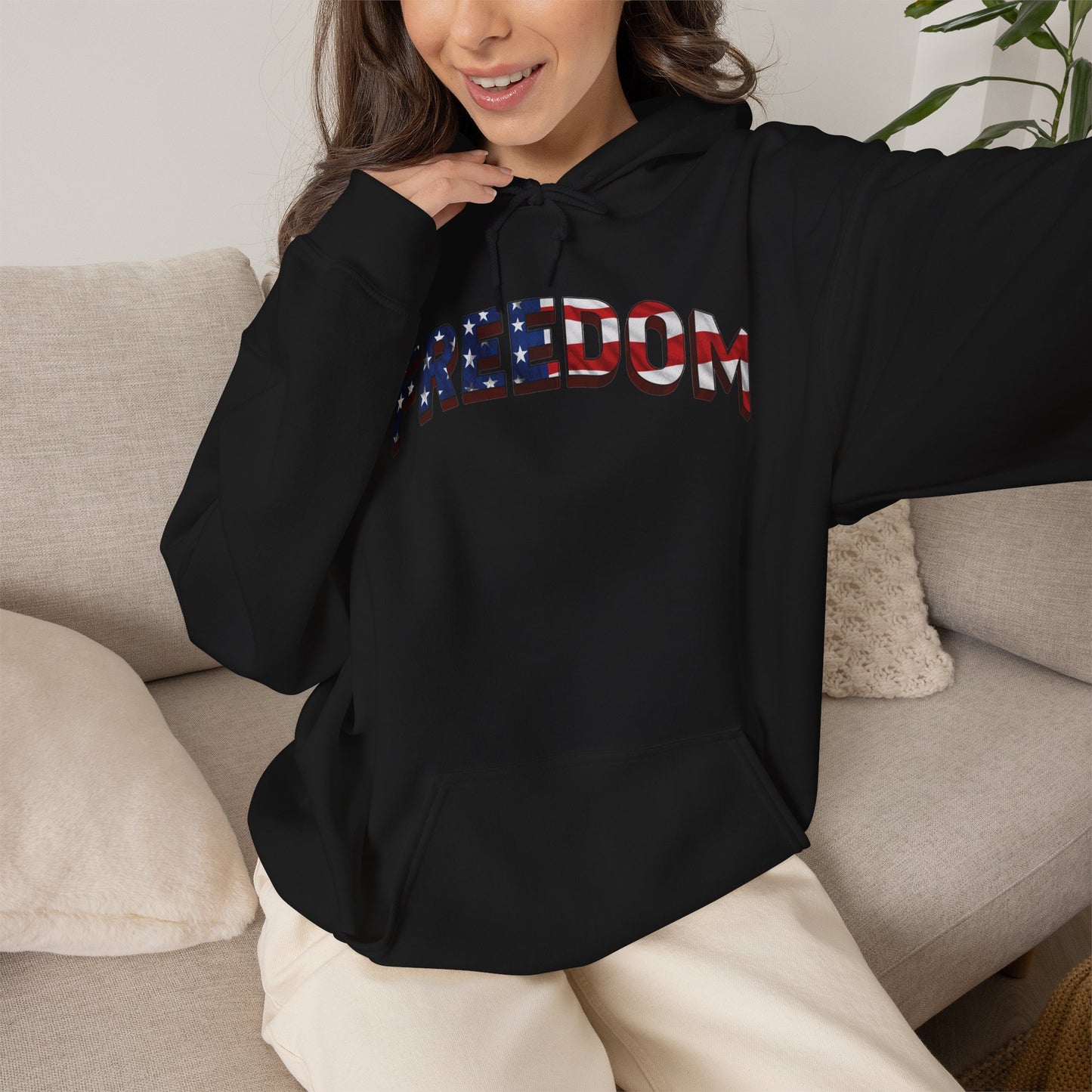 Freedom Hoodie — USA Flag Graphic Pullover Sweatshirt | LIVE FIT