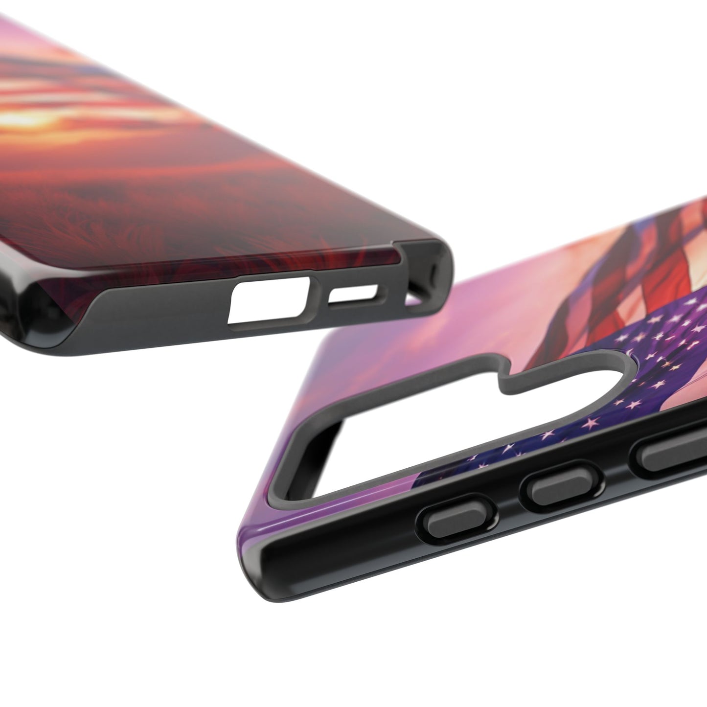 Stylish Phone Case - American Flag At Sunset Design - Patriotic Gift for Veterans - Independence Day -  Summer Vibes -