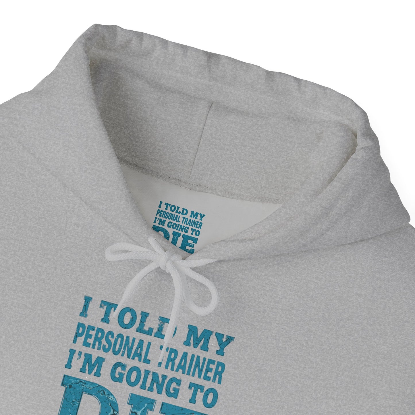 Funny - I Told My Personal Trainer That I'm Going To Die And He Said Two More!  - Design - Workout Hoodie - Sizes - S - 5XL - Gym Humor Sweatshirt - Personal Trainer Gift - Fitness Motivational Apparel