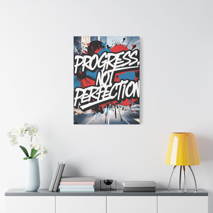 💥 Motivational 💥 Uplifting 💥 Canvas Art  💥 Progress Not Perfection Print  💥 Positive Vibe Décor  💥 Eco-Friendly  UL- Certified  Inks 💥 Gift  Giving 💥 Horizontal Is In A Different Listing 💥