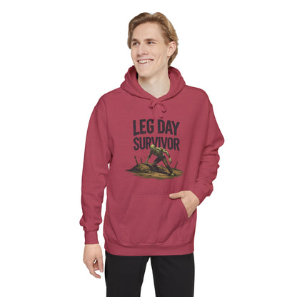 Leg Day Survivor! - Funny Gym Hoodie - Unisex Fitness Sweatshirt - Workout Apparel - S-5XL