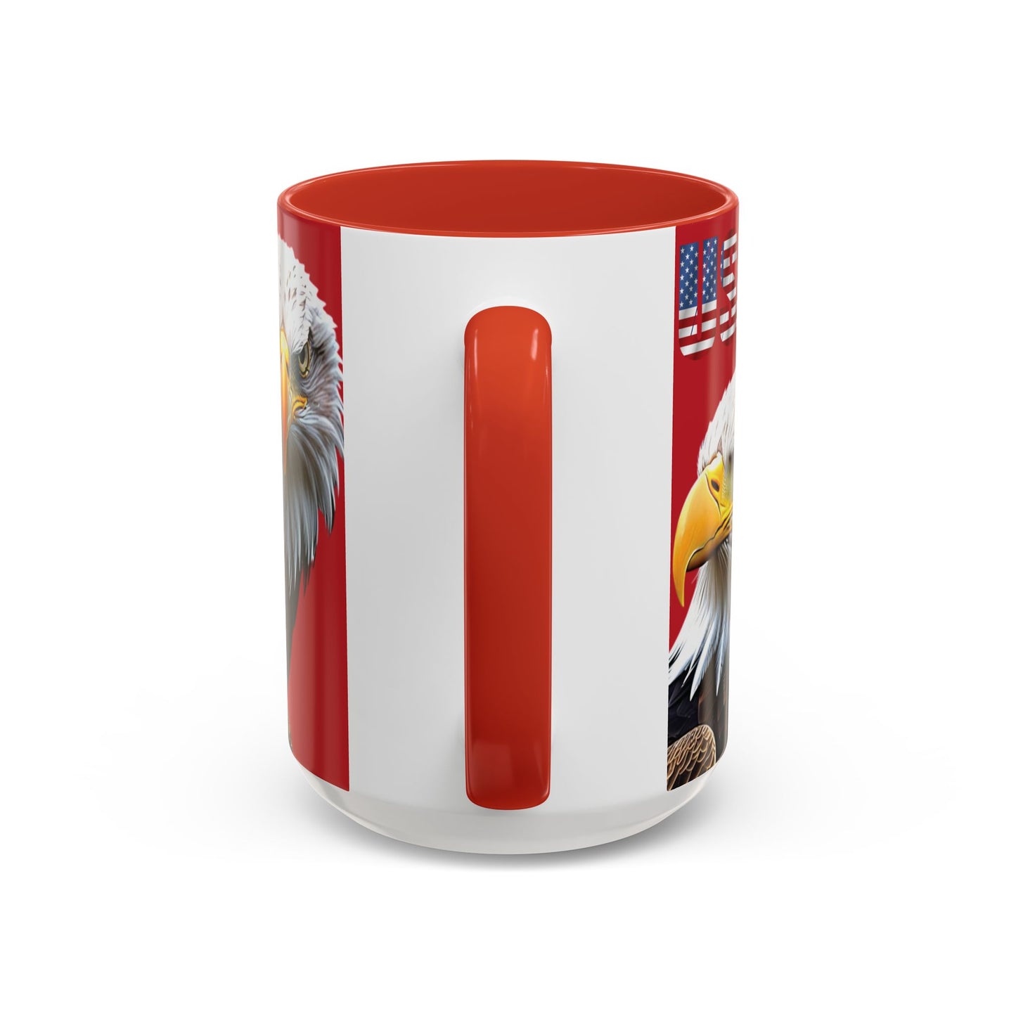 Patriotic Bald Eagle Accent Mug - Red White & Blue - 11oz/15oz - 4 Colors