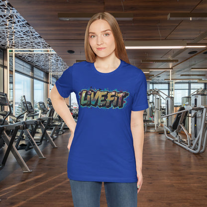 LIVE FIT Graphic Fitness Tee - Motivational Workout Apparel