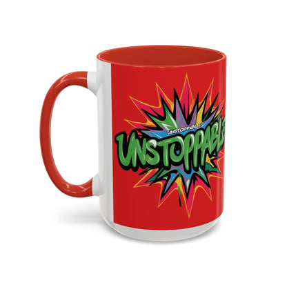Unstoppable! Motivational Mug - Vibrant Red Design - 11oz/15oz