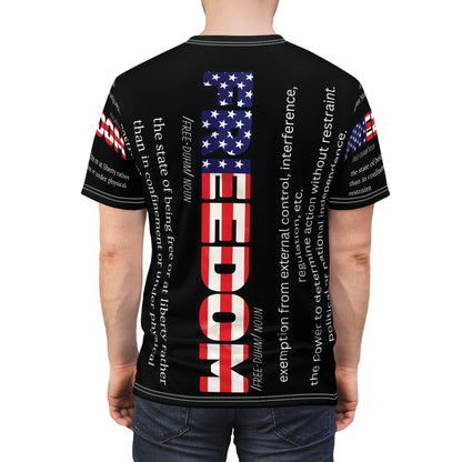 Unisex - Freedom - Definition Tee - American Flag - Red White Blue - All Over Print - T-Shirt - Sizes - S - 3XL