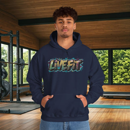 Live Fit Hoodie - Unisex Heavy Blend Sweatshirt - Fitness Enthusiasts -  Gym Wear - Workout Apparel -  Active Lifestyle -  Gift for Him/Her -
