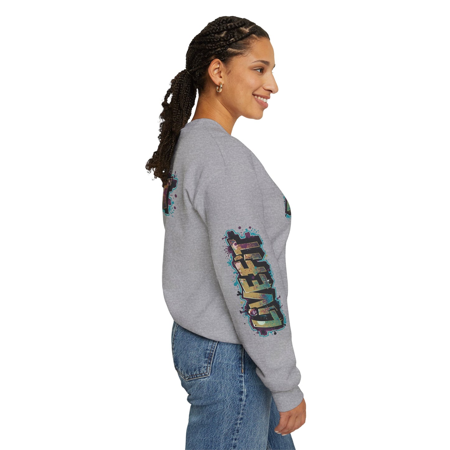 Live Fit Crewneck Sweatshirt - Trendy Fitness Apparel -  Unisex Casual Wear -  Sports Gift -  Workout Fashion -  Street Style Sweatshirt -