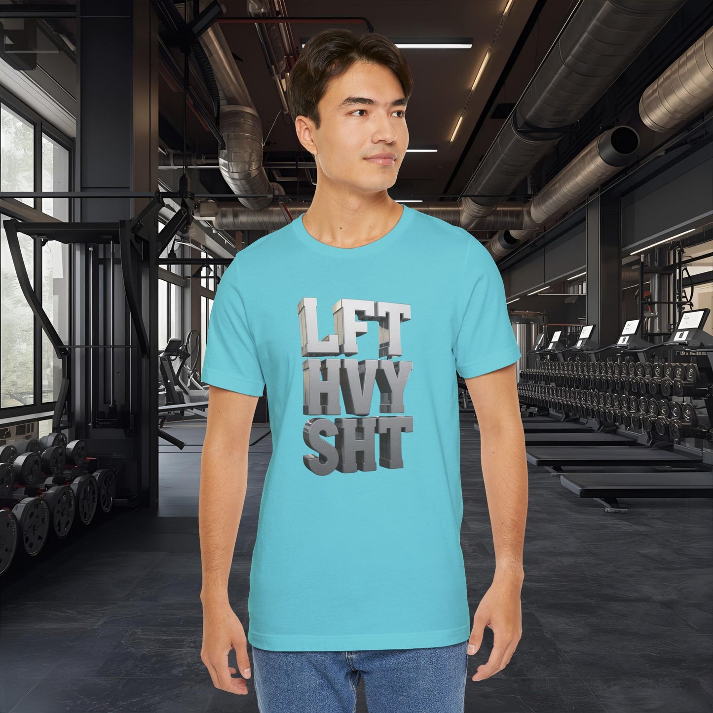 Lift Heavy Shit - LFT HVY SHT - 3D Gym T-Shirt - Bold Weightlifting Tee