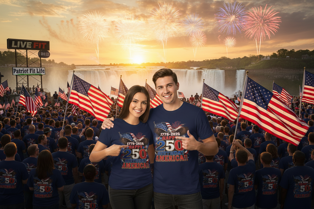 Happy 250th Birthday America T-Shirt | 1776-2026 Patriotic Eagle Flag & Fireworks Tee